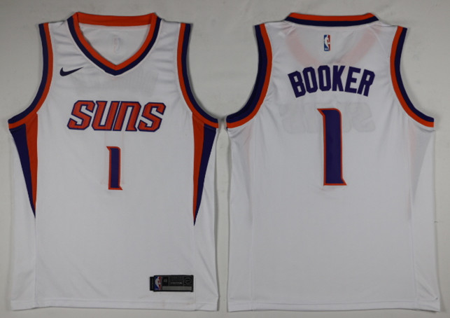 Men Phoenix Suns 1 Booker White Game Nike NBA Jerseys